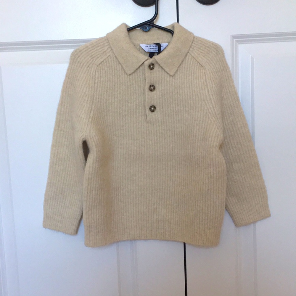 Primark cream collared sweater size 3/4 years